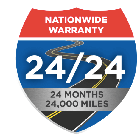 NAPA Nationwide Peace of Mind Warranty — 24 months / 24,000 miles